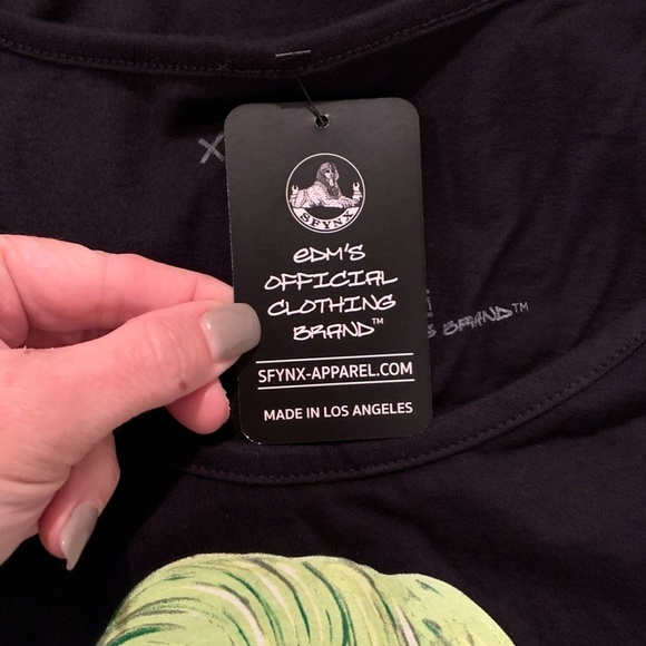 SFYNX "BassJunkie" Men's Rave Tank Top XL NWT Glow in Dark - Picture 5 of 5